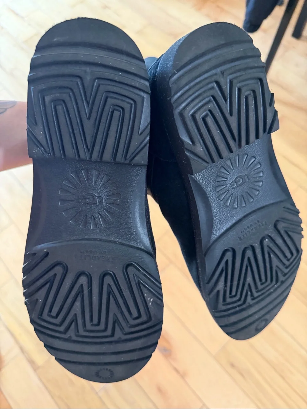 UGG Romley Short Buckle Black Boots Size 7